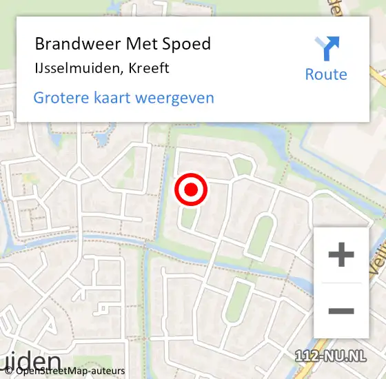 Locatie op kaart van de 112 melding: Brandweer Met Spoed Naar IJsselmuiden, Kreeft op 17 december 2017 00:56