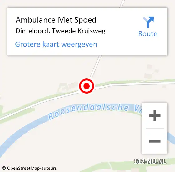 Locatie op kaart van de 112 melding: Ambulance Met Spoed Naar Dinteloord, Tweede Kruisweg op 17 december 2017 13:36