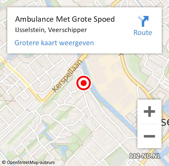 Locatie op kaart van de 112 melding: Ambulance Met Grote Spoed Naar IJsselstein, Veerschipper op 17 december 2017 14:06