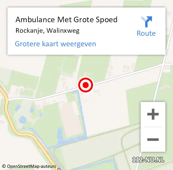 Locatie op kaart van de 112 melding: Ambulance Met Grote Spoed Naar Rockanje, Walinxweg op 17 december 2017 14:14