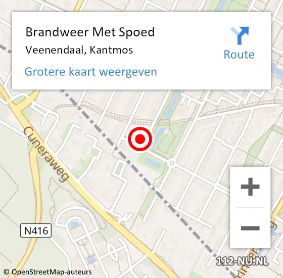 Locatie op kaart van de 112 melding: Brandweer Met Spoed Naar Veenendaal, Kantmos op 18 december 2017 14:26