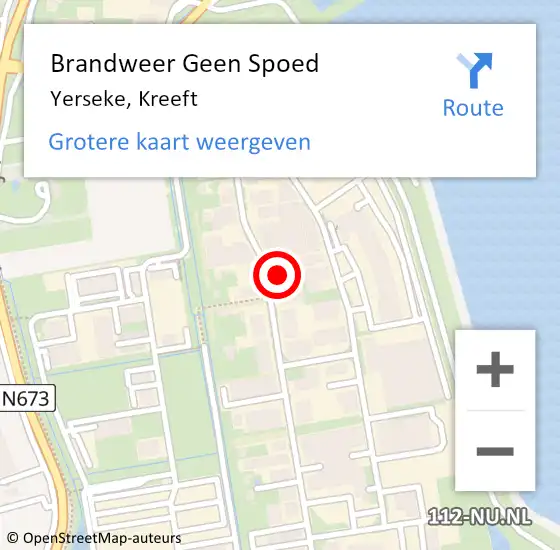 Locatie op kaart van de 112 melding: Brandweer Geen Spoed Naar Yerseke, Kreeft op 18 december 2017 19:30