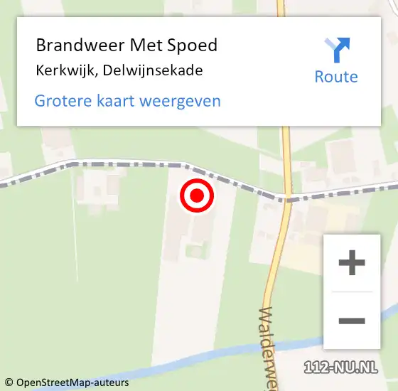 Locatie op kaart van de 112 melding: Brandweer Met Spoed Naar Kerkwijk, Delwijnsekade op 19 december 2017 05:50