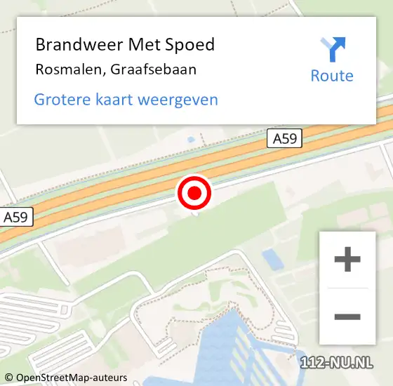 Locatie op kaart van de 112 melding: Brandweer Met Spoed Naar Rosmalen, Graafsebaan op 19 december 2017 15:30