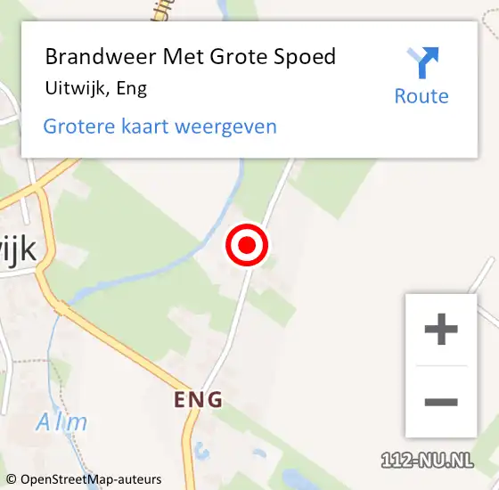 Locatie op kaart van de 112 melding: Brandweer Met Grote Spoed Naar Uitwijk, Eng op 10 februari 2014 14:11