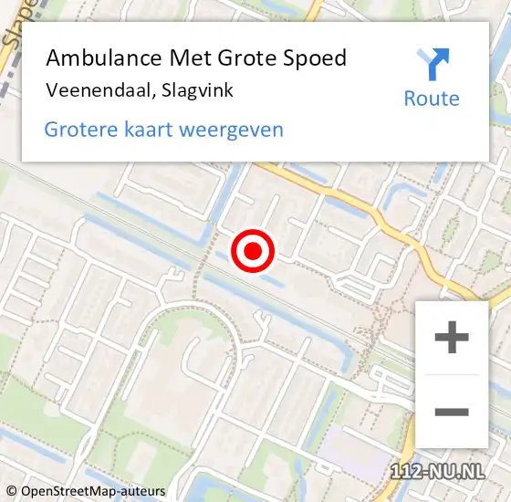 Locatie op kaart van de 112 melding: Ambulance Met Grote Spoed Naar Veenendaal, Slagvink op 20 december 2017 09:24