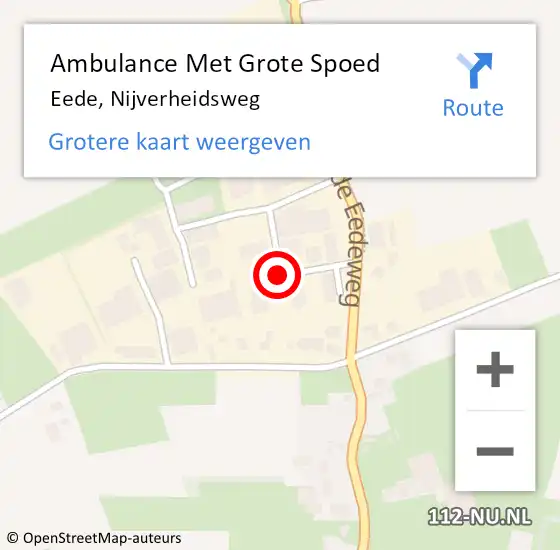 Locatie op kaart van de 112 melding: Ambulance Met Grote Spoed Naar Eede, Nijverheidsweg op 20 december 2017 14:20