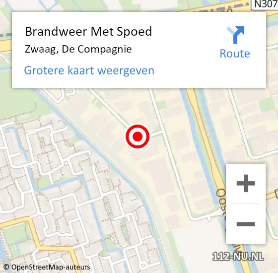 Locatie op kaart van de 112 melding: Brandweer Met Spoed Naar Zwaag, De Compagnie op 20 december 2017 14:40