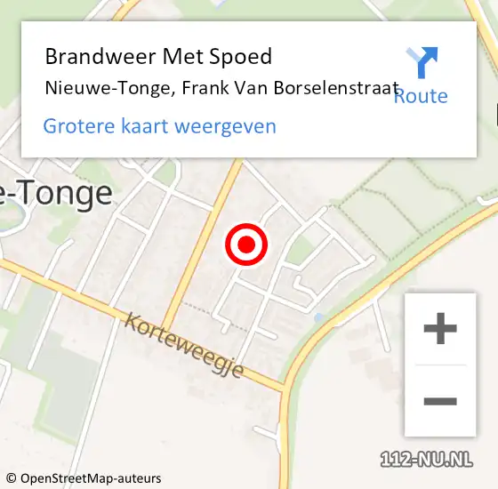 Locatie op kaart van de 112 melding: Brandweer Met Spoed Naar Nieuwe-Tonge, Frank Van Borselenstraat op 20 december 2017 21:04