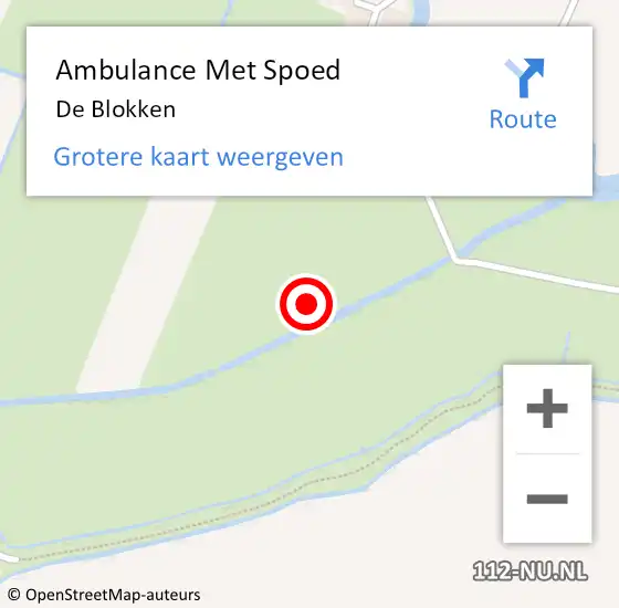Locatie op kaart van de 112 melding: Ambulance Met Spoed Naar De Blokken op 20 december 2017 21:29
