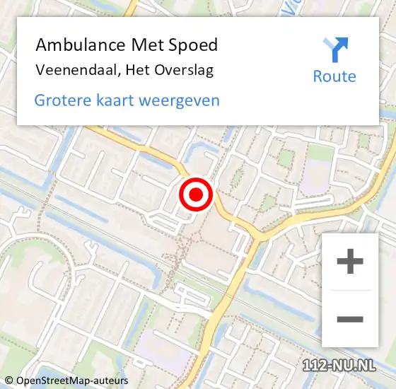 Locatie op kaart van de 112 melding: Ambulance Met Spoed Naar Veenendaal, Het Overslag op 21 december 2017 08:18