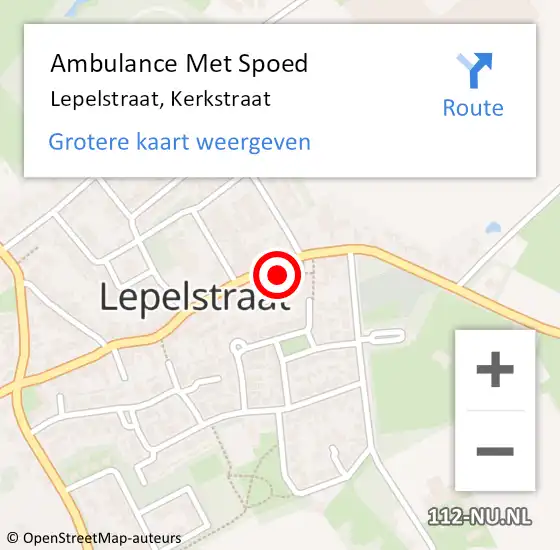 Locatie op kaart van de 112 melding: Ambulance Met Spoed Naar Lepelstraat, Kerkstraat op 21 december 2017 13:12