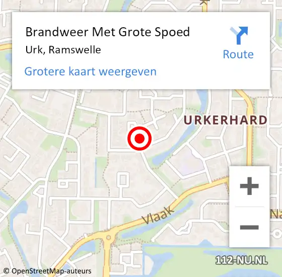 Locatie op kaart van de 112 melding: Brandweer Met Grote Spoed Naar Urk, Ramswelle op 21 december 2017 17:03