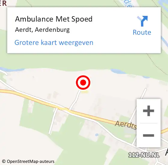 Locatie op kaart van de 112 melding: Ambulance Met Spoed Naar Aerdt, Aerdenburg op 21 december 2017 21:20