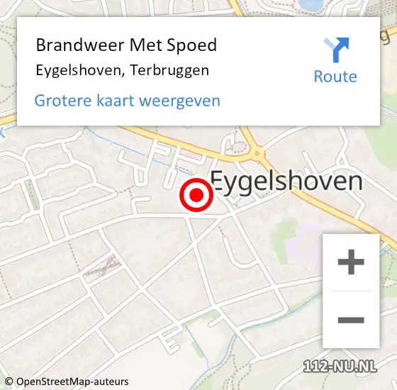 Locatie op kaart van de 112 melding: Brandweer Met Spoed Naar Eygelshoven, Terbruggen op 21 december 2017 22:38
