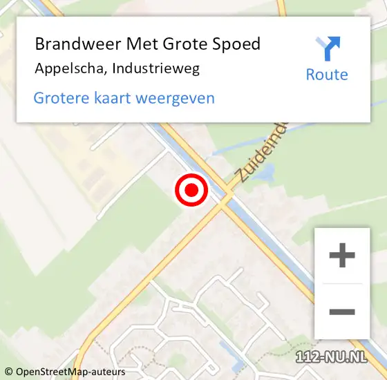 Locatie op kaart van de 112 melding: Brandweer Met Grote Spoed Naar Appelscha, Industrieweg op 22 december 2017 00:42