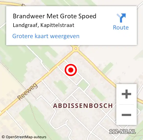 Locatie op kaart van de 112 melding: Brandweer Met Grote Spoed Naar Landgraaf, Kapittelstraat op 22 december 2017 14:09