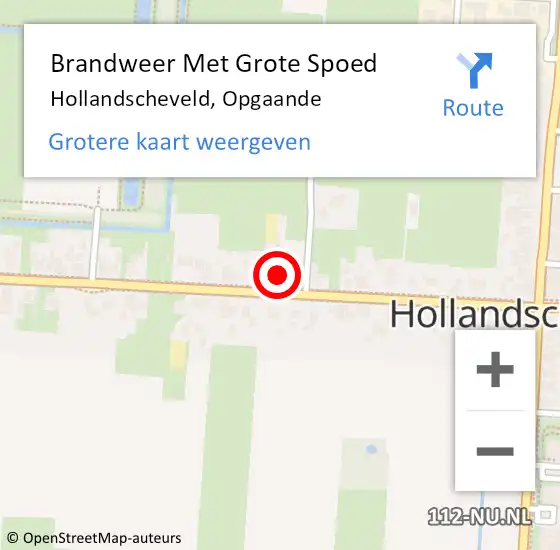 Locatie op kaart van de 112 melding: Brandweer Met Grote Spoed Naar Hollandscheveld, Opgaande op 22 september 2013 02:16