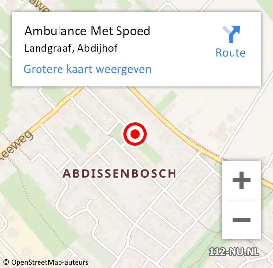 Locatie op kaart van de 112 melding: Ambulance Met Spoed Naar Landgraaf, Abdijhof op 10 februari 2014 18:25