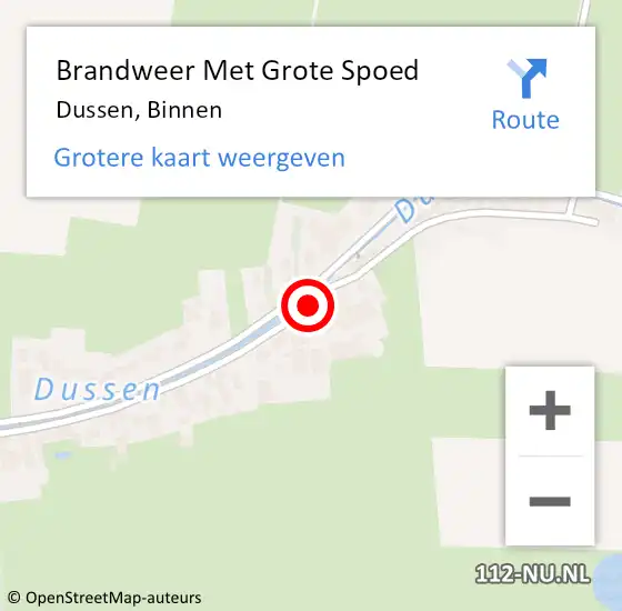 Locatie op kaart van de 112 melding: Brandweer Met Grote Spoed Naar Dussen, Binnen op 23 december 2017 17:30