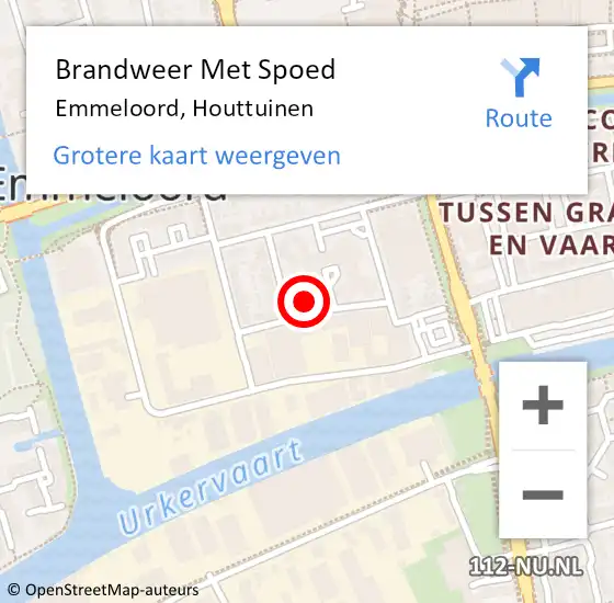 Locatie op kaart van de 112 melding: Brandweer Met Spoed Naar Emmeloord, Houttuinen op 23 december 2017 19:42