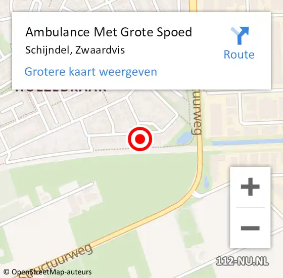 Locatie op kaart van de 112 melding: Ambulance Met Grote Spoed Naar Schijndel, Zwaardvis op 23 december 2017 23:11