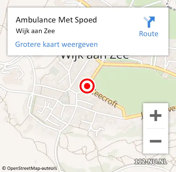 Locatie op kaart van de 112 melding: Ambulance Met Spoed Naar Wijk aan Zee op 24 december 2017 13:18