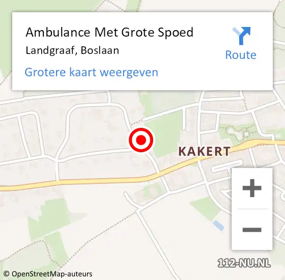 Locatie op kaart van de 112 melding: Ambulance Met Grote Spoed Naar Landgraaf, Boslaan op 10 februari 2014 21:25