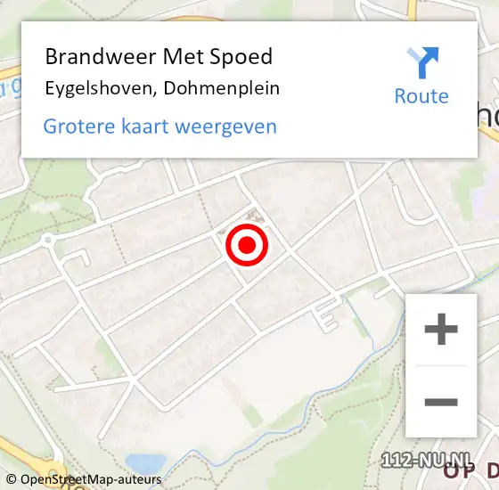 Locatie op kaart van de 112 melding: Brandweer Met Spoed Naar Eygelshoven, Dohmenplein op 24 december 2017 18:10