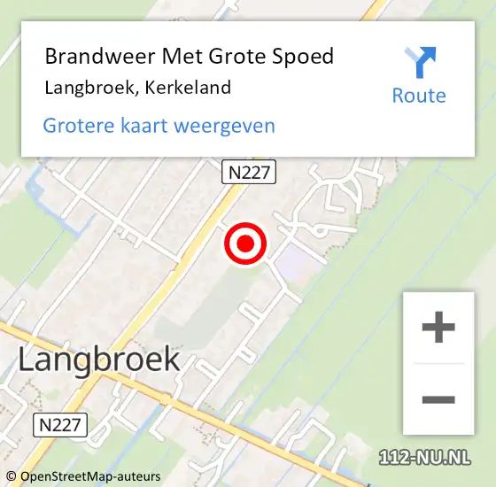 Locatie op kaart van de 112 melding: Brandweer Met Grote Spoed Naar Langbroek, Kerkeland op 25 december 2017 22:15