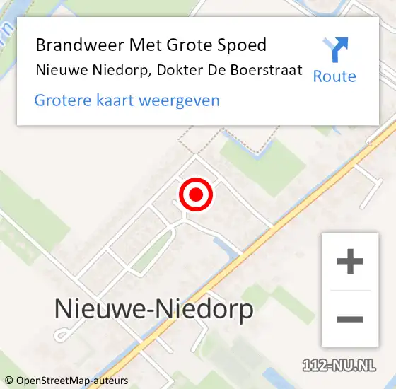 Locatie op kaart van de 112 melding: Brandweer Met Grote Spoed Naar Nieuwe Niedorp, Dokter De Boerstraat op 25 december 2017 22:34