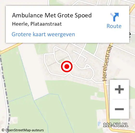 Locatie op kaart van de 112 melding: Ambulance Met Grote Spoed Naar Heerle, Plataanstraat op 26 december 2017 03:23