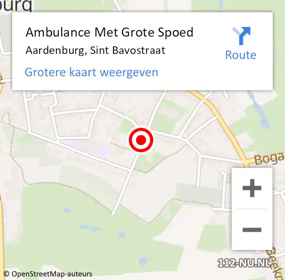 Locatie op kaart van de 112 melding: Ambulance Met Grote Spoed Naar Aardenburg, Sint Bavostraat op 26 december 2017 07:17