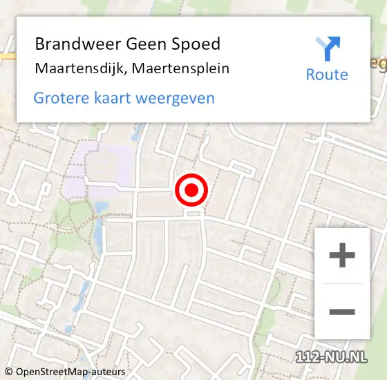 Locatie op kaart van de 112 melding: Brandweer Geen Spoed Naar Maartensdijk, Maertensplein op 26 december 2017 12:45