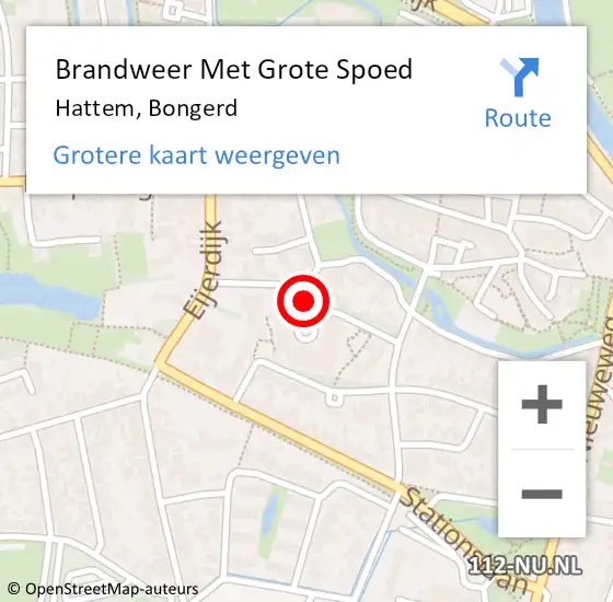 Locatie op kaart van de 112 melding: Brandweer Met Grote Spoed Naar Hattem, Bongerd op 26 december 2017 20:12