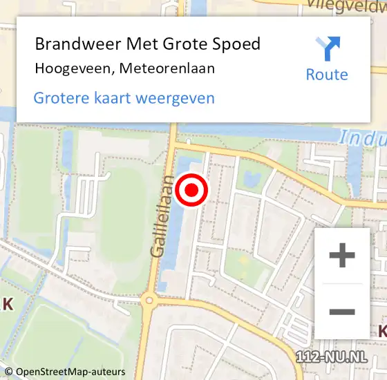 Locatie op kaart van de 112 melding: Brandweer Met Grote Spoed Naar Hoogeveen, Meteorenlaan op 27 december 2017 02:48