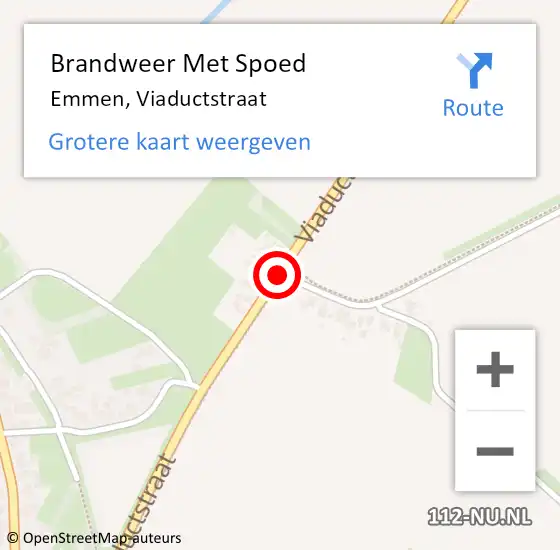 Locatie op kaart van de 112 melding: Brandweer Met Spoed Naar Emmen, Viaductstraat op 27 december 2017 08:29