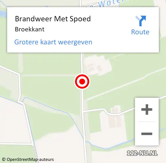 Locatie op kaart van de 112 melding: Brandweer Met Spoed Naar Broekkant op 27 december 2017 15:58