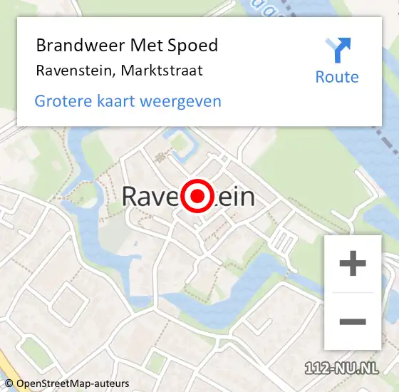 Locatie op kaart van de 112 melding: Brandweer Met Spoed Naar Ravenstein, Marktstraat op 27 december 2017 16:38