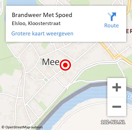 Locatie op kaart van de 112 melding: Brandweer Met Spoed Naar Elsloo, Kloosterstraat op 27 december 2017 21:55