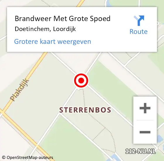 Locatie op kaart van de 112 melding: Brandweer Met Grote Spoed Naar Doetinchem, Loordijk op 28 december 2017 10:00