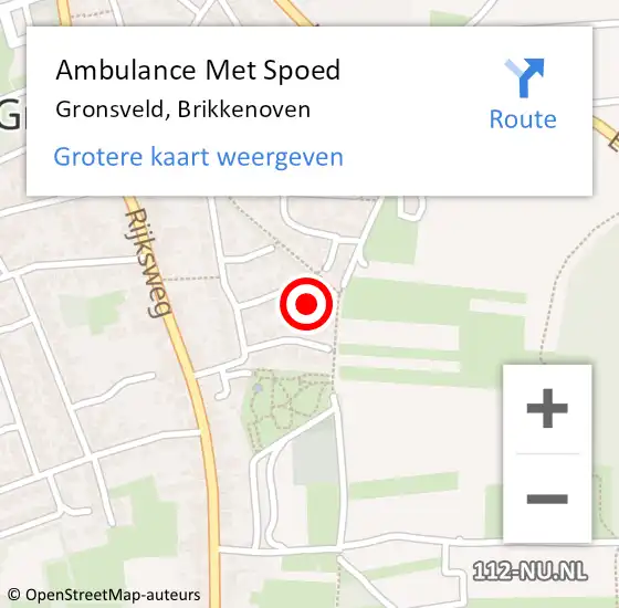 Locatie op kaart van de 112 melding: Ambulance Met Spoed Naar Gronsveld, Brikkenoven op 11 februari 2014 10:05