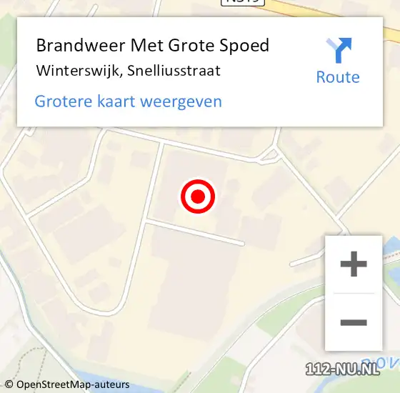 Locatie op kaart van de 112 melding: Brandweer Met Grote Spoed Naar Winterswijk, Snelliusstraat op 28 december 2017 15:04