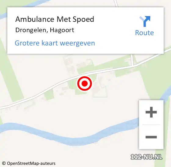 Locatie op kaart van de 112 melding: Ambulance Met Spoed Naar Drongelen, Hagoort op 28 december 2017 16:52