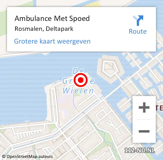 Locatie op kaart van de 112 melding: Ambulance Met Spoed Naar Rosmalen, Deltapark op 11 februari 2014 11:36