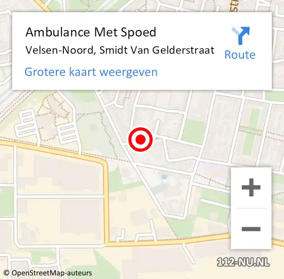 Locatie op kaart van de 112 melding: Ambulance Met Spoed Naar Velsen-Noord, Smidt Van Gelderstraat op 29 december 2017 04:48