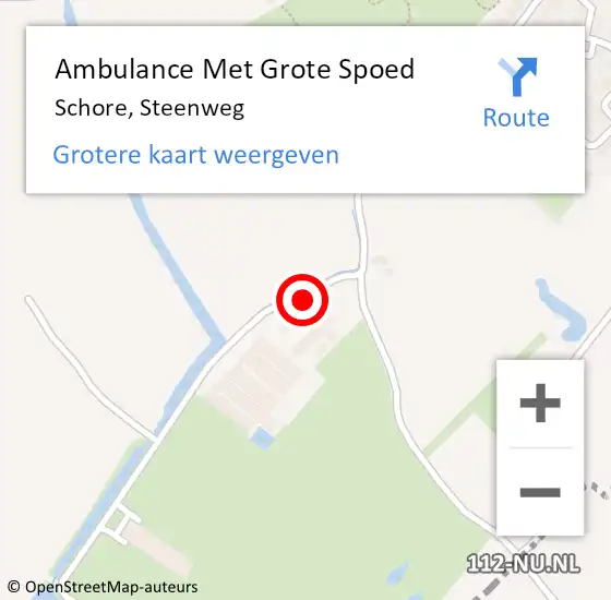 Locatie op kaart van de 112 melding: Ambulance Met Grote Spoed Naar Schore, Steenweg op 29 december 2017 05:32