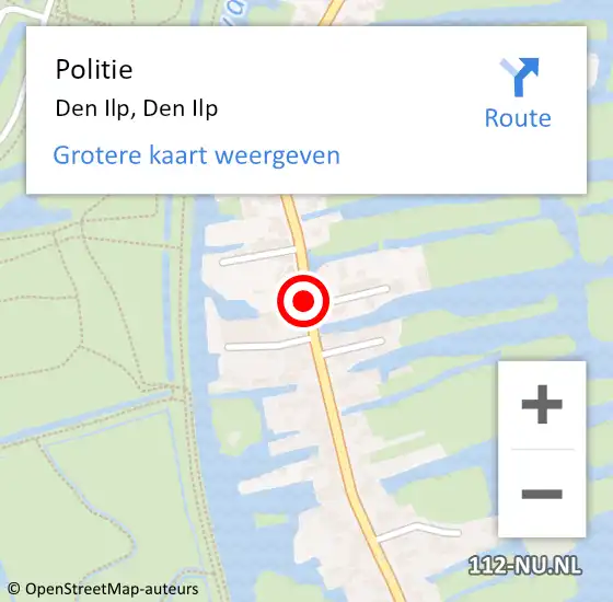 Locatie op kaart van de 112 melding: Politie Den Ilp, Den Ilp op 29 december 2017 07:32