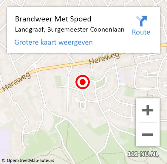 Locatie op kaart van de 112 melding: Brandweer Met Spoed Naar Landgraaf, Burgemeester Coonenlaan op 29 december 2017 19:08