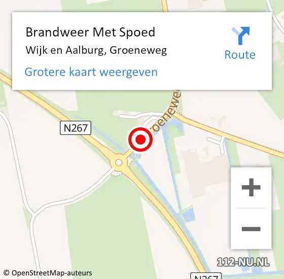 Locatie op kaart van de 112 melding: Brandweer Met Spoed Naar Wijk en Aalburg, Groeneweg op 29 december 2017 22:37